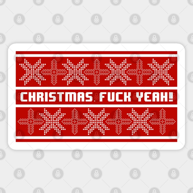 Christmas. F**K YEAH! Magnet by Randomart